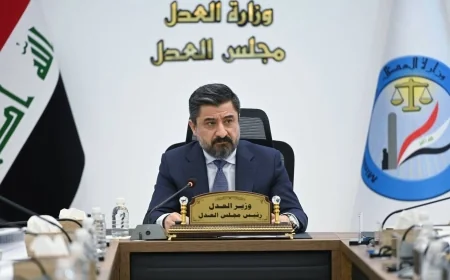 العدل العراقية: وزير العدل والوكيل الأقدم ينجوان من حادث سير على طريق مطار بغداد
