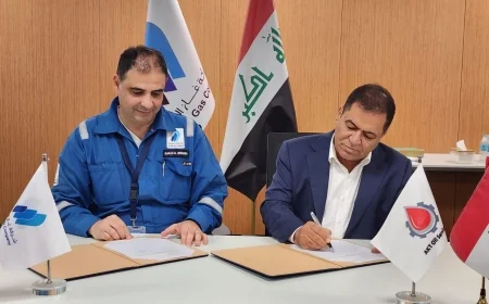 غاز البصرة تبرم عقداً مع شركة وطنية لاستثمار الغاز واطئ الضغط في حقل غرب القرنة