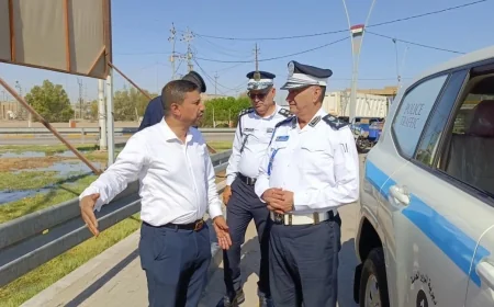 العامري يتفقد ميدانياً الخطة المرورية لزوار الأربعينية ويعزي بضحايا حادث "الهارثة" الأليم