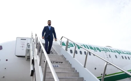 رئيس الوزراء يعود إلى العاصمة بغداد بعد اختتام زيارته الرسمية