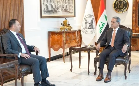 القاضي زيدان يهنئ وزير التجارة مصطفى نزار العاني ويبحث معه حسم الملفات القانونية للوزارة