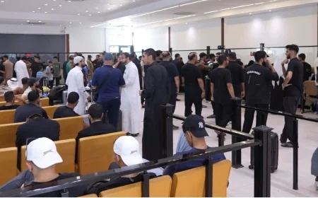 العبدلي يشهد تدفق الزوار الخليجيين الى العراق لاحياء الاربعينية بعد اعادة افتتاحه