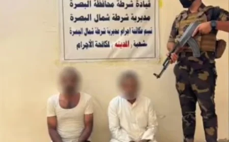 شرطة البصرة : إطاحة مطلوبين بجريمة قتل في ذي قار بعد عقد من الفرار