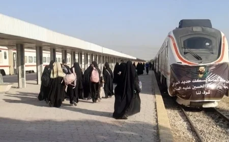سكك حديد العراق تطلق خطاً مزدوجاً لتفويج زائري الأربعينية بـ14 قطاراً
