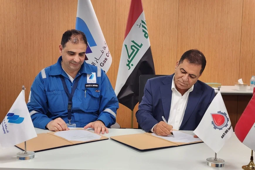 غاز البصرة تبرم عقداً مع شركة وطنية لاستثمار الغاز واطئ الضغط في حقل غرب القرنة