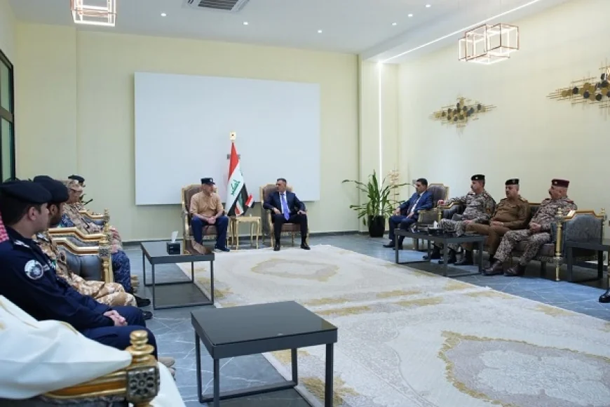 العيداني يستقبل في منفذ سفوان الحدودي وزير الداخلية الكويتي