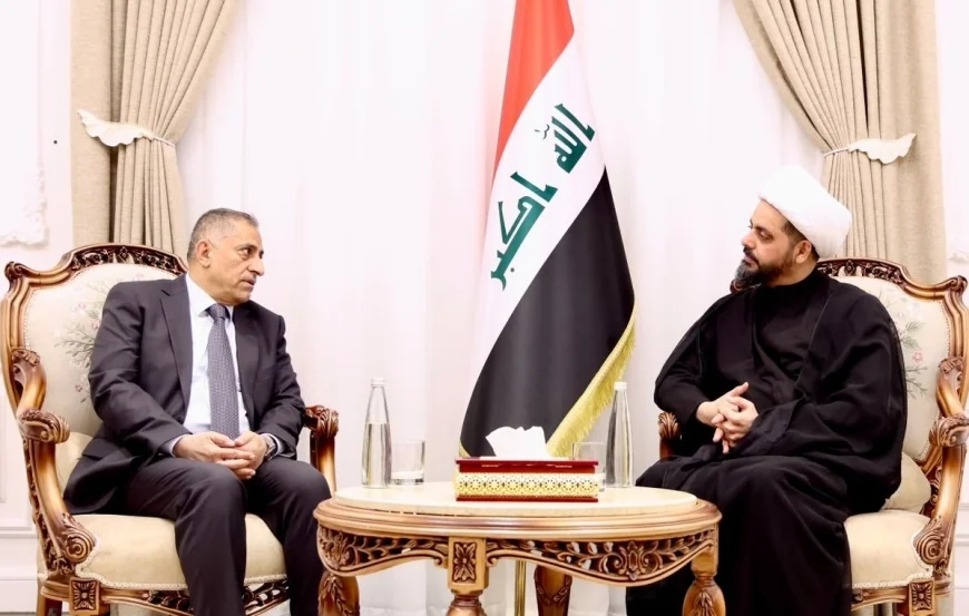العبودي والخزعلي يشددان على دعم الخطط الحكومية لحصر السلاح ومكافحة الفساد