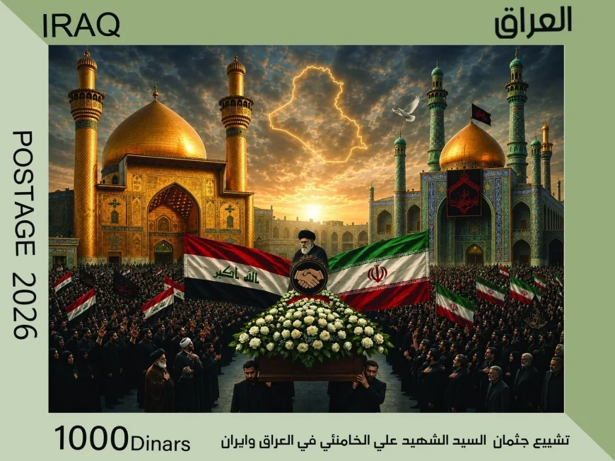 وزير الاتصالات يعلن إطلاق طابع بريدي بمناسبة تشييع السيد الخامنئي