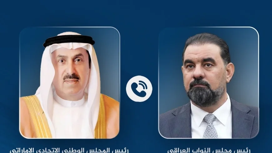 الحلبوسي يبحث هاتفيا مع نظيره الإماراتي تعزيز التعاون البرلماني ومستجدات الأوضاع الإقليمية
