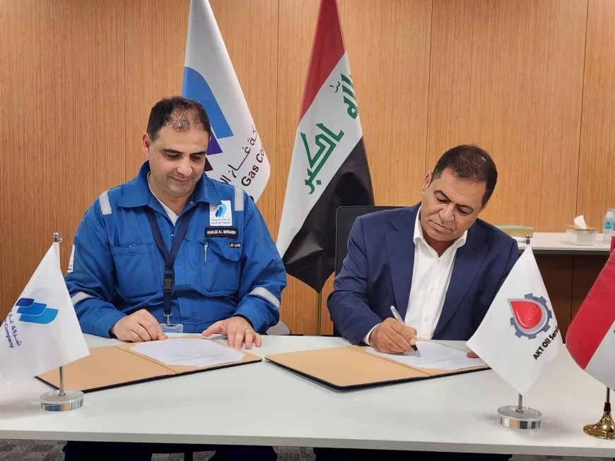 غاز البصرة تبرم عقداً مع شركة وطنية لاستثمار الغاز واطئ الضغط في حقل غرب القرنة