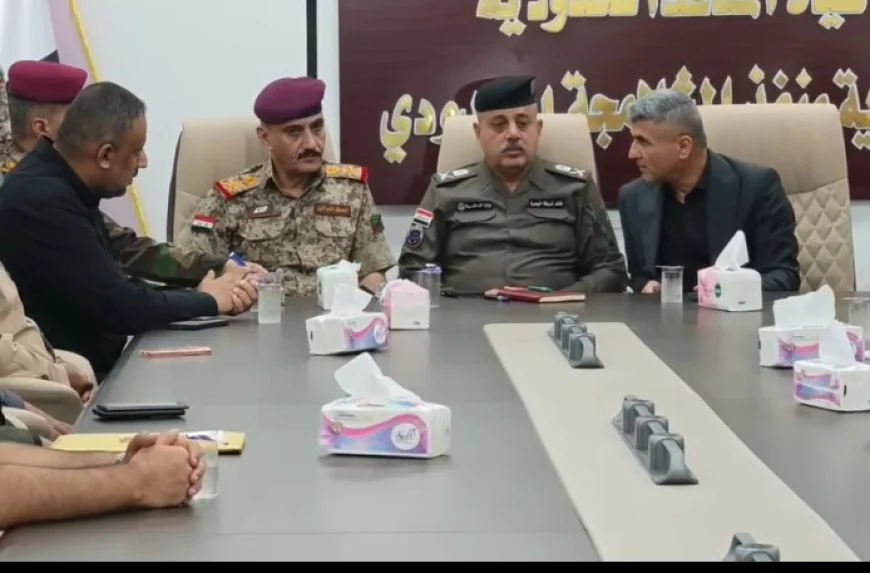 حكومة البصرة تبحث مع القيادات الأمنية ومنفذ الشلامجة خطة استقبال زوار الأربعينية