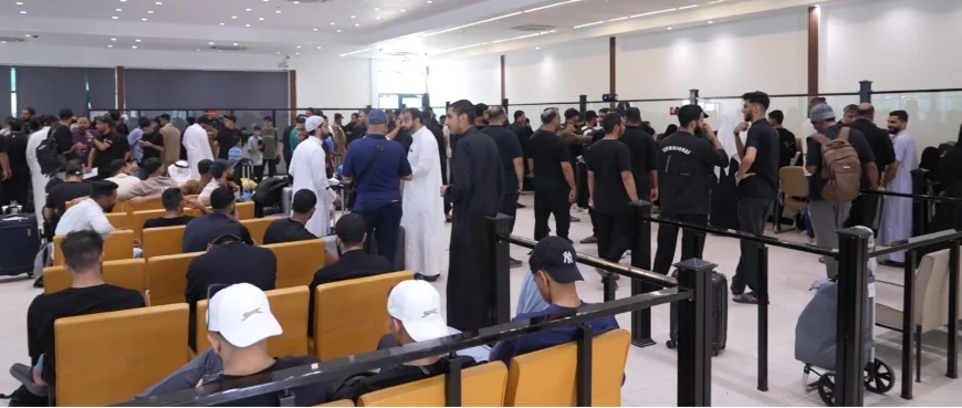 العبدلي يشهد تدفق الزوار الخليجيين الى العراق لاحياء الاربعينية بعد اعادة افتتاحه