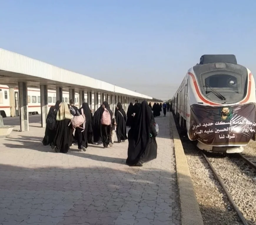 سكك حديد العراق تطلق خطاً مزدوجاً لتفويج زائري الأربعينية بـ14 قطاراً