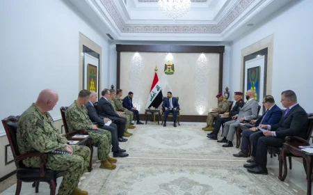 الزيدي وقائد القيادة المركزية الأمريكية يعلنان الاتفاق النهائي لإنهاء المهمة العسكرية للتحالف الدولي