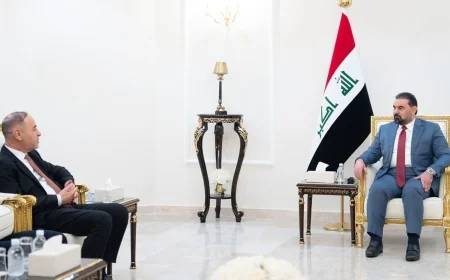 رئيس مجلس النواب العراقي والمبعوث الليبي يبحثان تعزيز العلاقات وتنسيق المواقف الدولية