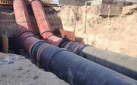 الموارد المائية إنجاز 45 كم من مشروع ماء البصرة الأنبـوبي