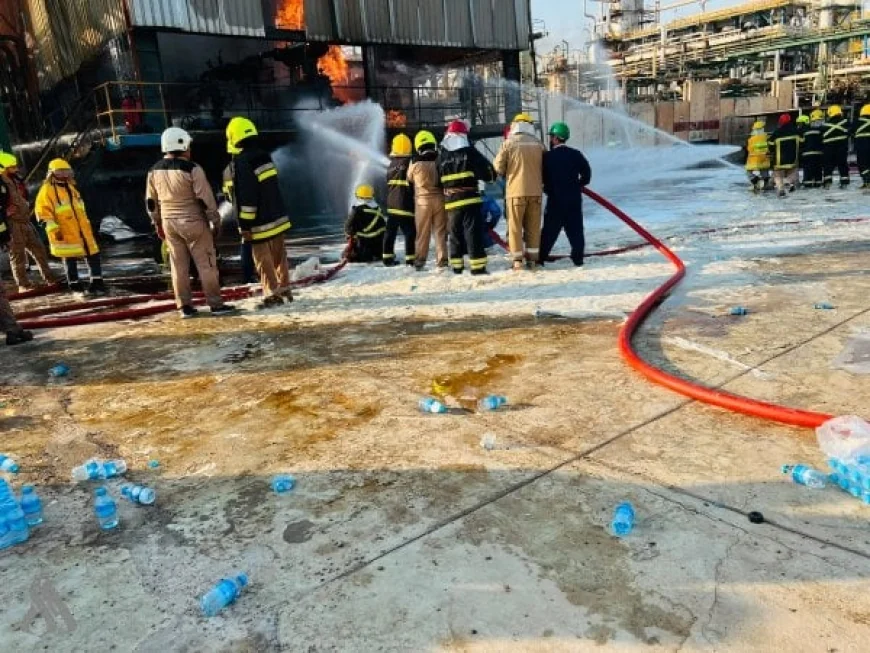 الدفاع المدني يسيطر على حريق مصفى صلاح الدين في بيجي دون خسائر بشرية