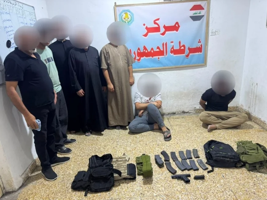 السلاح المنفلت وراء القضبان.. شرطة البصرة تطيح بـ 9 متهمين أثاروا ذعر الأهالي في "الجمهورية"
