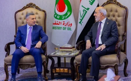 وزير النفط يبحث مع محافظ البصرة تطوير المشاريع النفطية والغازية وملف المنافع الاجتماعية