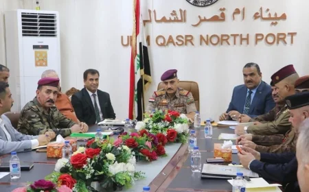 موانئ العراق تشارك في اجتماع أمني برئاسة مكتب القائد العام لتفعيل وتأمين المنافذ الحدودية