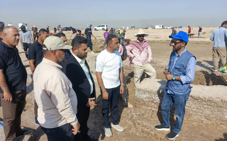 النائب الإداري لمحافظ البصرة يجري زيارة ميدانية لمتابعة أعمال التنقيب في مقاطعة 52 الشعيبة الشرقية
