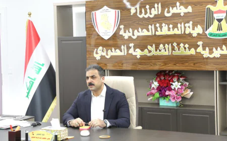 في زيارة مفاجئة للشلامجة.. الوائلي يأمر بمنع عبور الشاحنات قبل إتمام "النفاض" ومطابقة الحمولات