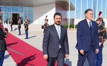 رئيس الوزراء علي فالح الزيدي يتوجه إلى برلين بعد اختتام زيارته الرسمية لفرنسا وتوقيع 6 مذكرات تفاهم