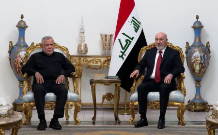 رئيس الجمهورية والعامري يؤكدان ضرورة دعم الحكومة والإسراع في استكمال الكابينة الوزارية
