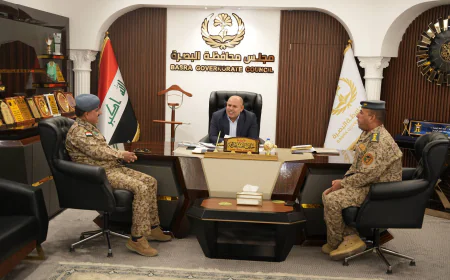 رئيس مجلس البصرة يبحث مع قائد قاعدة الشعيبة الجوية تعزيز الدعم اللوجستي وحماية أجواء المحافظة