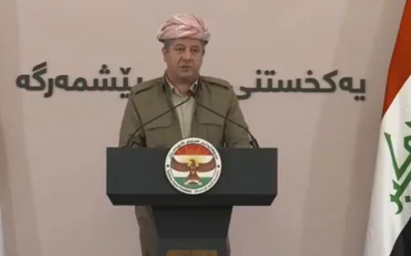 مسرور بارزاني يعلن توحيد قوات البيشمركة ويثمن دعم رئيس الوزراء علي الزيدي للإقليم