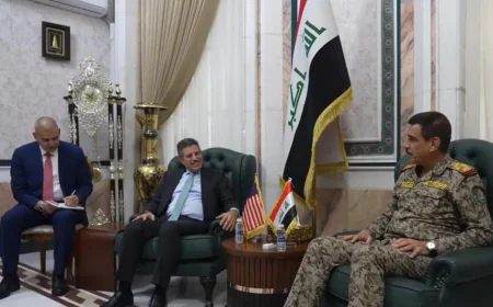 رئيس أركان الجيش يبحث التعاون العسكري مع القائم بالأعمال الأمريكي الجديد