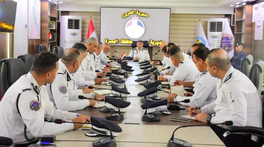 مدير المرور العام يوجه من البصرة بخطة شاملة للحد من الحوادث وفك الاختناقات المرورية
