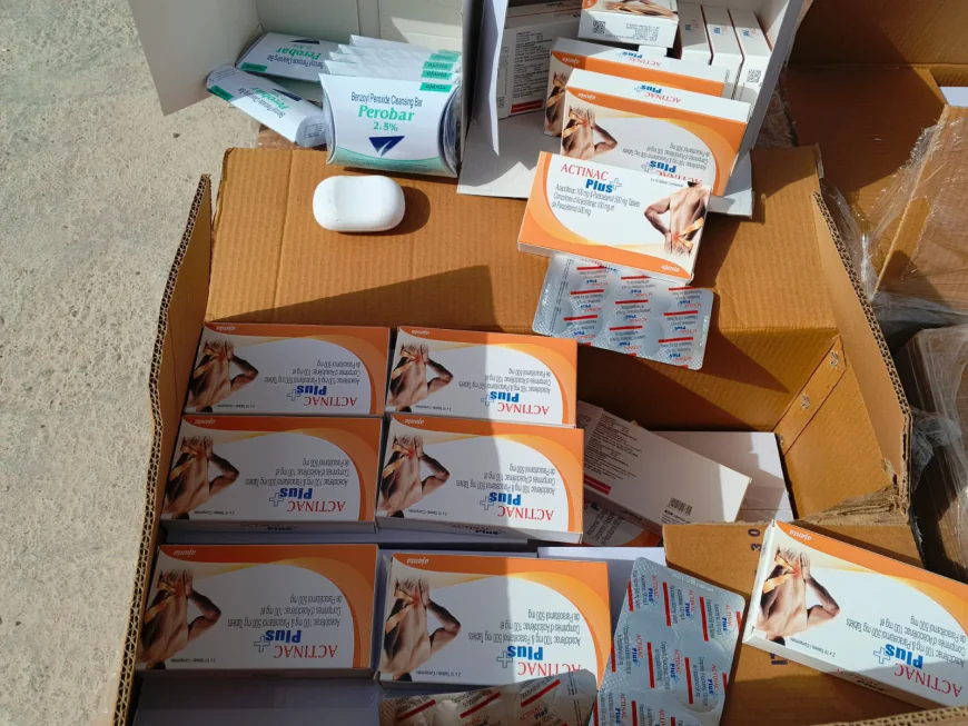 ضبط حاويتان محملتان بأدوية بشرية معده للتهريب في منفذ طريبيل