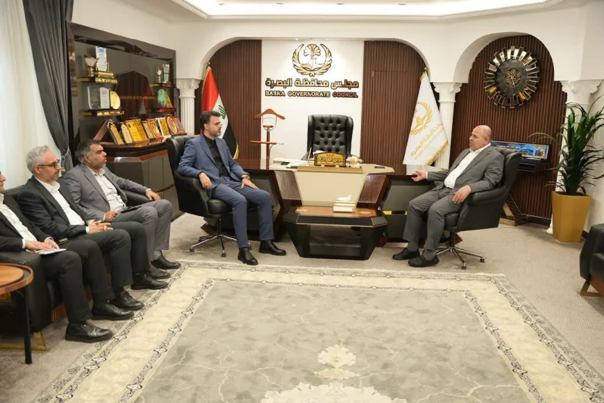 رئيس مجلس البصرة يبحث مع القنصل الإيراني الملفات الاقتصادية والخدمية المشتركة