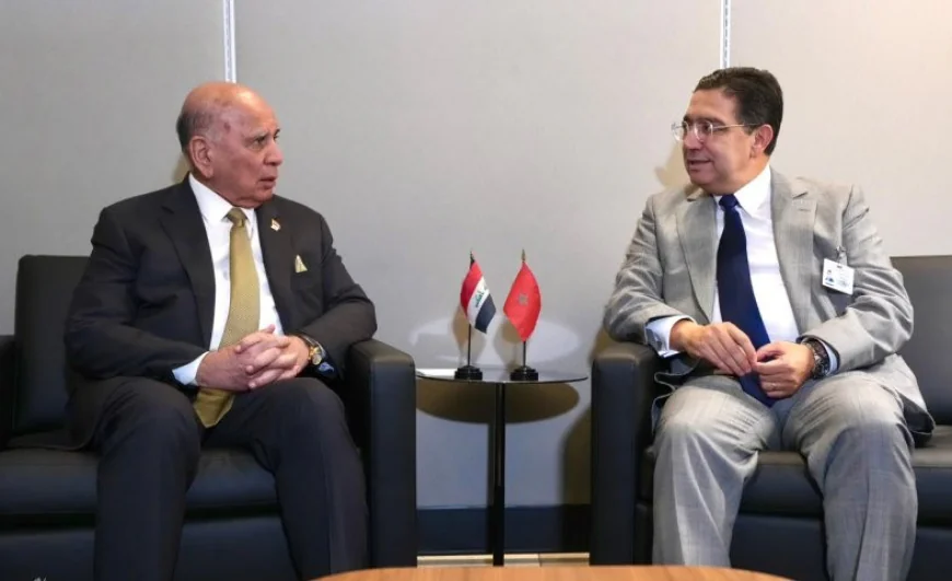 وزير الخارجية فؤاد حسين يبحث في نيويورك مع نظيره المغربي ناصر بوريطة ملف تصدير الكبريت العراقي وتعزيز الشراكة الاقتصادية