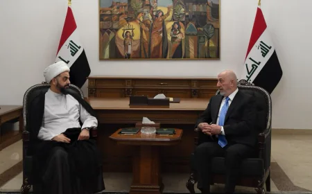 رئيس الجمهورية والشيخ الخزعلي يؤكدان أهمية الالتزام بالاستحقاقات الدستورية وتلبية تطلعات المواطنين
