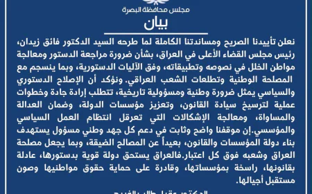 كتلة "تصميم" في البصرة تعلن دعمها لدعوة القاضي فائق زيدان لتعديل الدستور