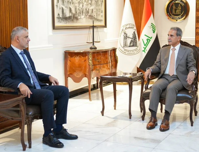 رئيس مجلس القضاء الأعلى يبحث مع وزير الاقتصاد الرقمي الإطار القانوني لتنظيم عمل الوزارة المستحدثة