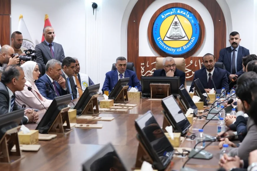 العيداني ووزير التعليم يجتمعان بممثلي طلبة كلية الطب في البصرة لمناقشة مطالبهم