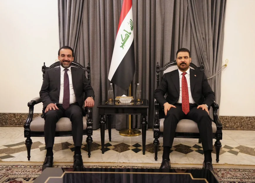 رئيس الوزراء ومحمد الحلبوسي يؤكدان أهمية تضافر الجهود لدعم العمل الحكومي والمشاريع التنموية