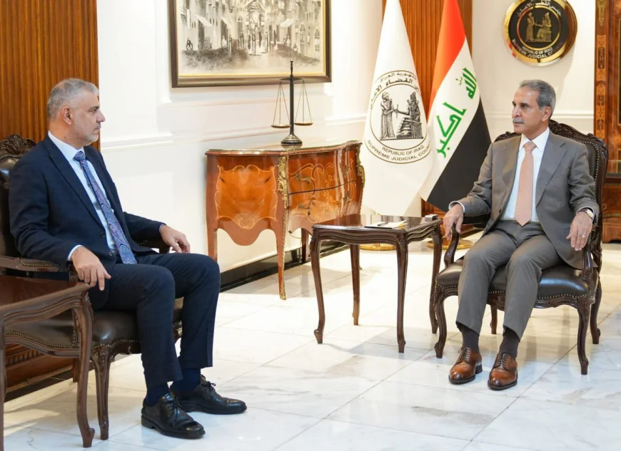 رئيس مجلس القضاء الأعلى يبحث مع وزير الاقتصاد الرقمي الإطار القانوني لتنظيم عمل الوزارة المستحدثة