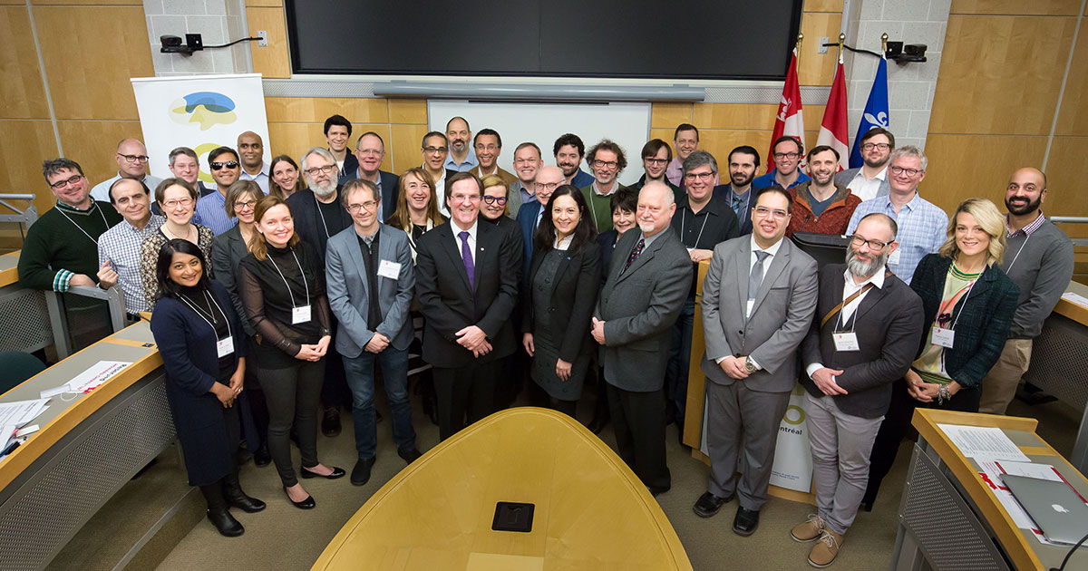 Members of the Canadian Open Neuroscience Platform at the inaugural plenary meeting.