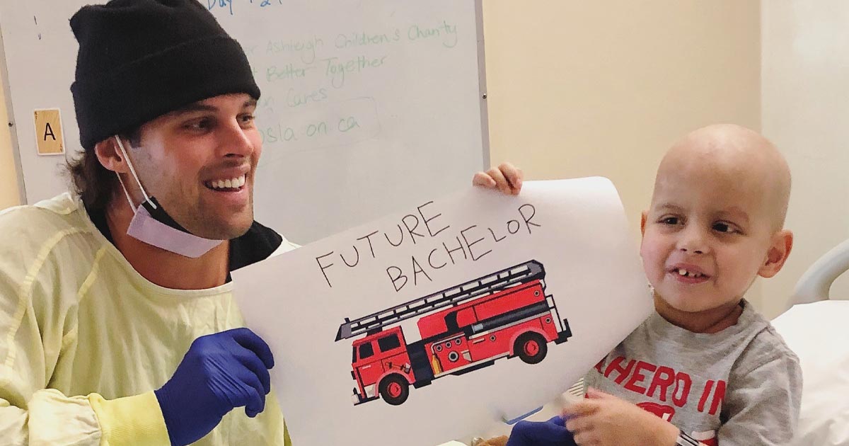 Kevin Wendt and a child patient