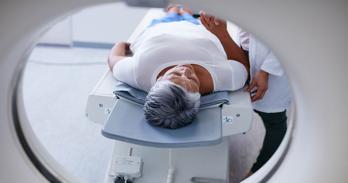 Woman Entering MRI