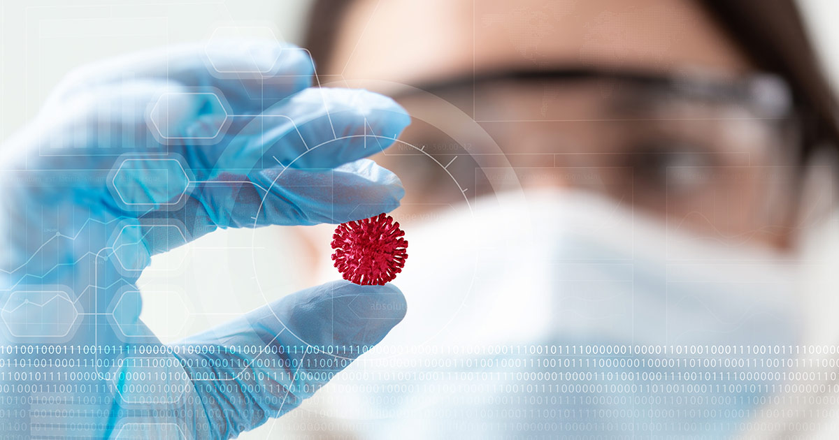 moderna scientist examining mrna vaccine