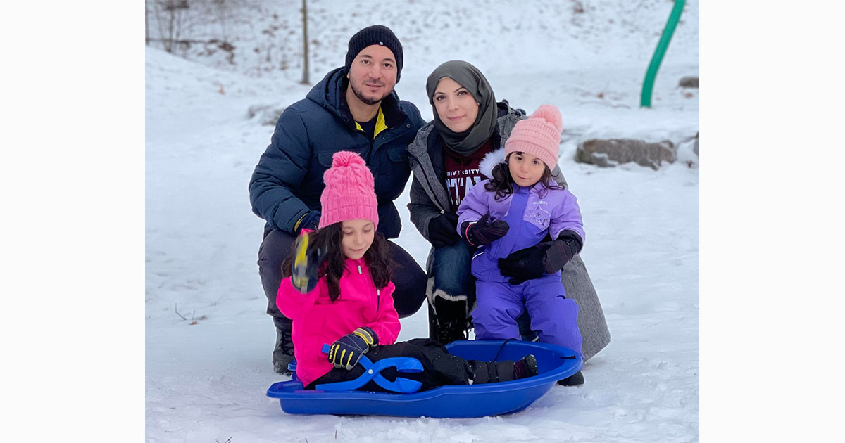 Doaa Al Samrae and family