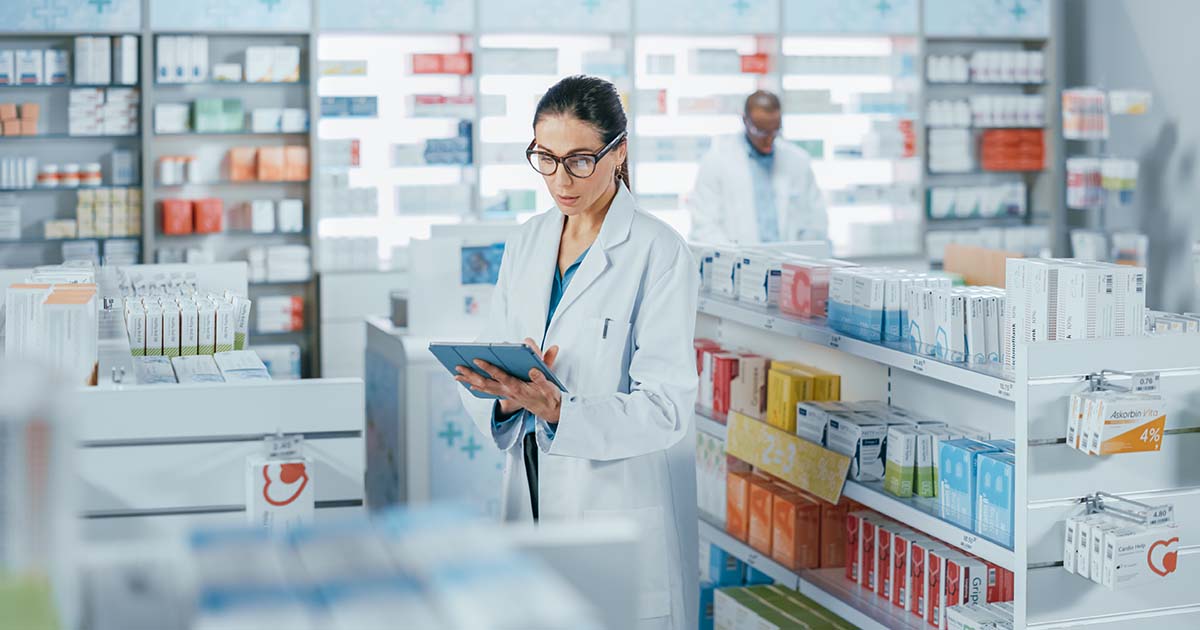 woman pharmacist in pharmacy