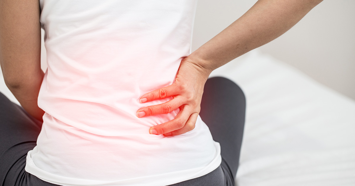 woman with back pain hip pain