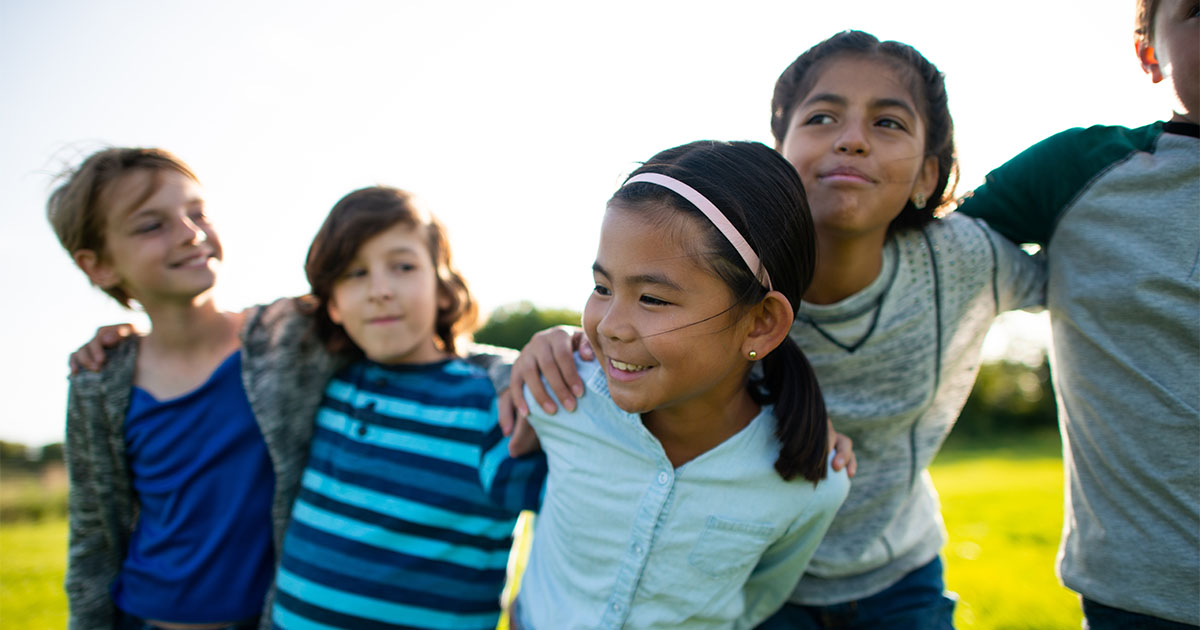children holding hands