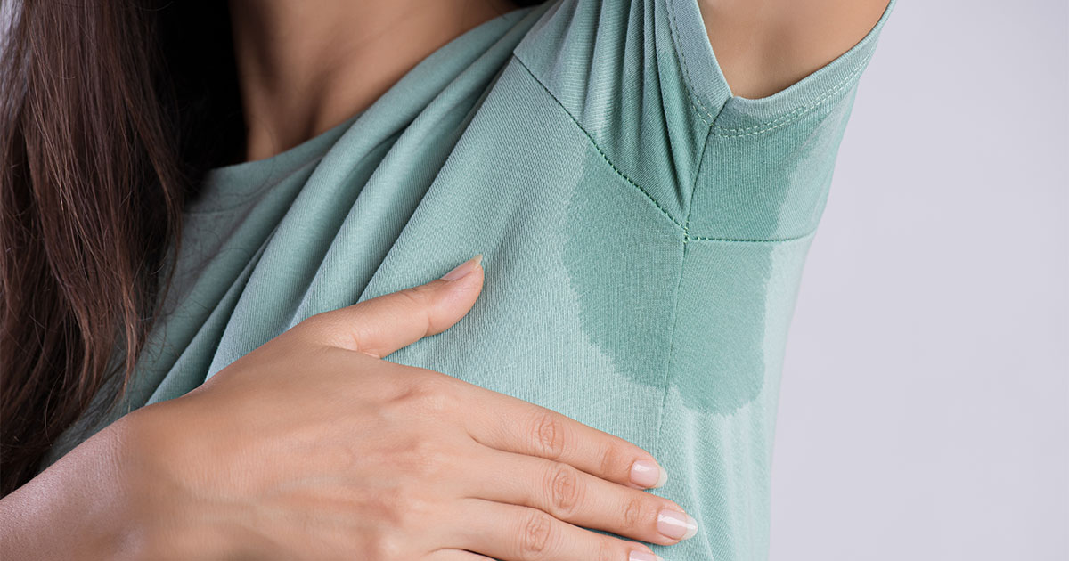 underarm sweat woman